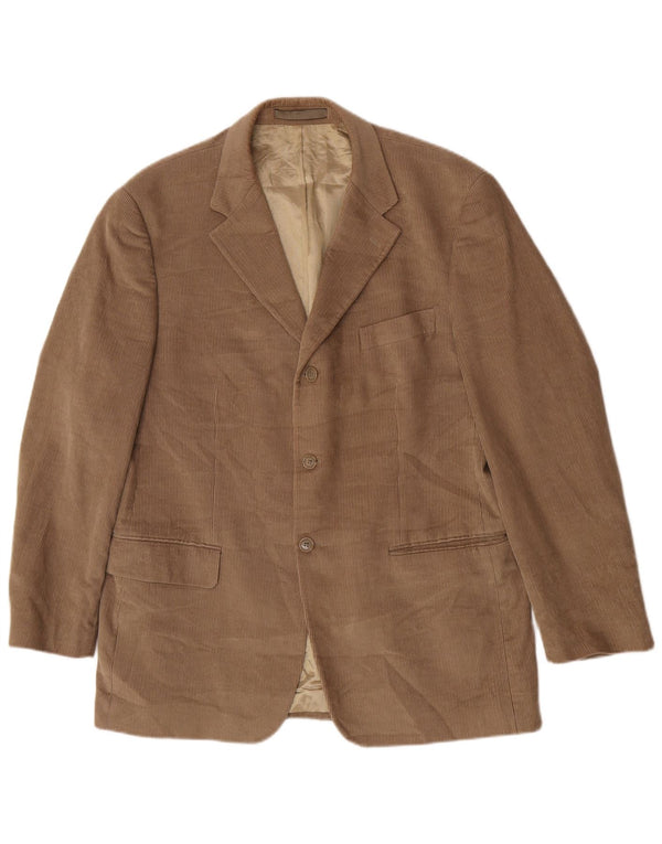 Marks & Spencer Chaqueta tipo blazer de pana con 3 botones para hombre UK 42 Large Beige
