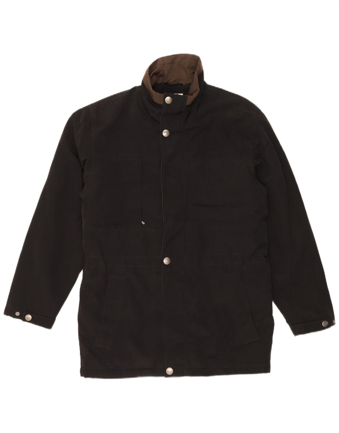 LONDON FOG Chaqueta utilitaria para hombre UK 38 Mediana Negro Poliéster