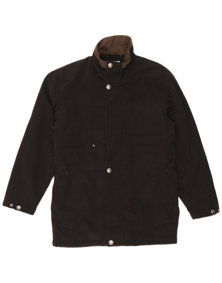 LONDON FOG Chaqueta utilitaria para hombre UK 38 Mediana Negro Poliéster