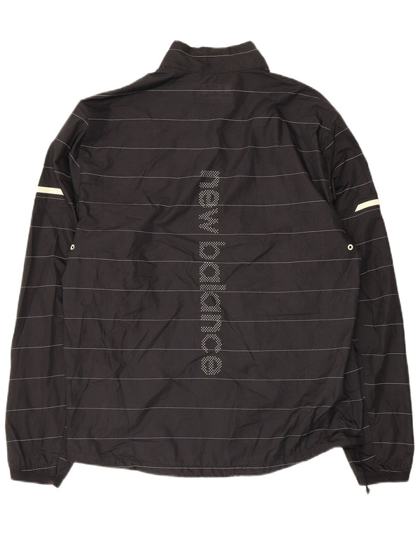 New Balance Hombre Gráfico Chándal Top Chaqueta Mediana Rayas Negras