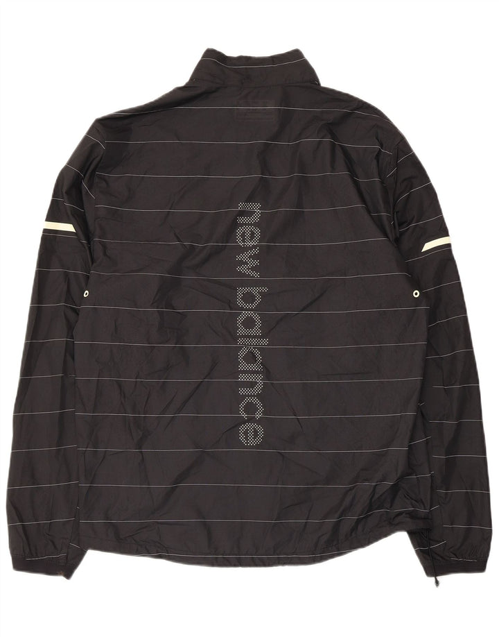 New Balance Hombre Gráfico Chándal Top Chaqueta Mediana Rayas Negras