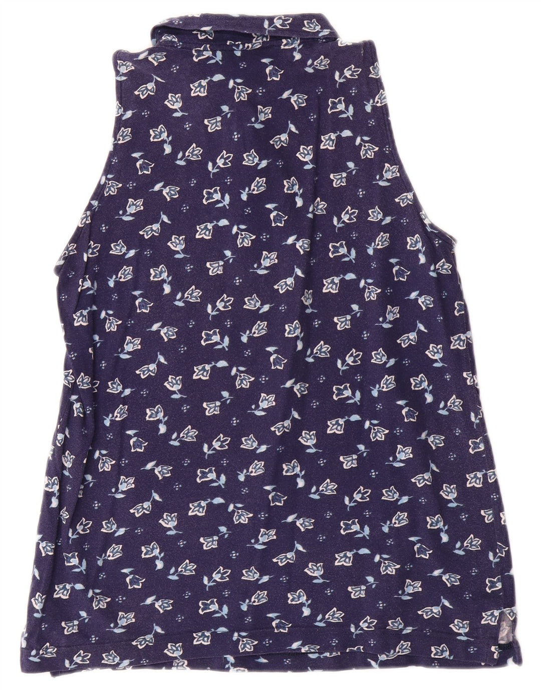 FILA Polo sin mangas para mujer IT 42 Medium Navy Blue Floral
