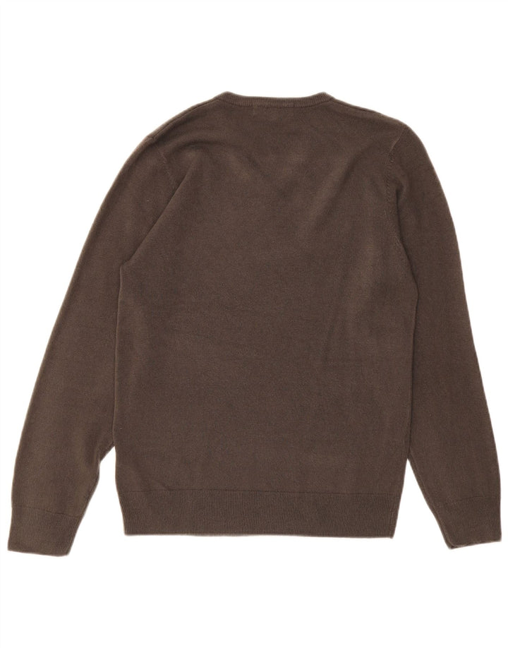 MARKS & SPENCER Suéter con cuello en V para hombre Pequeño Acrílico gris