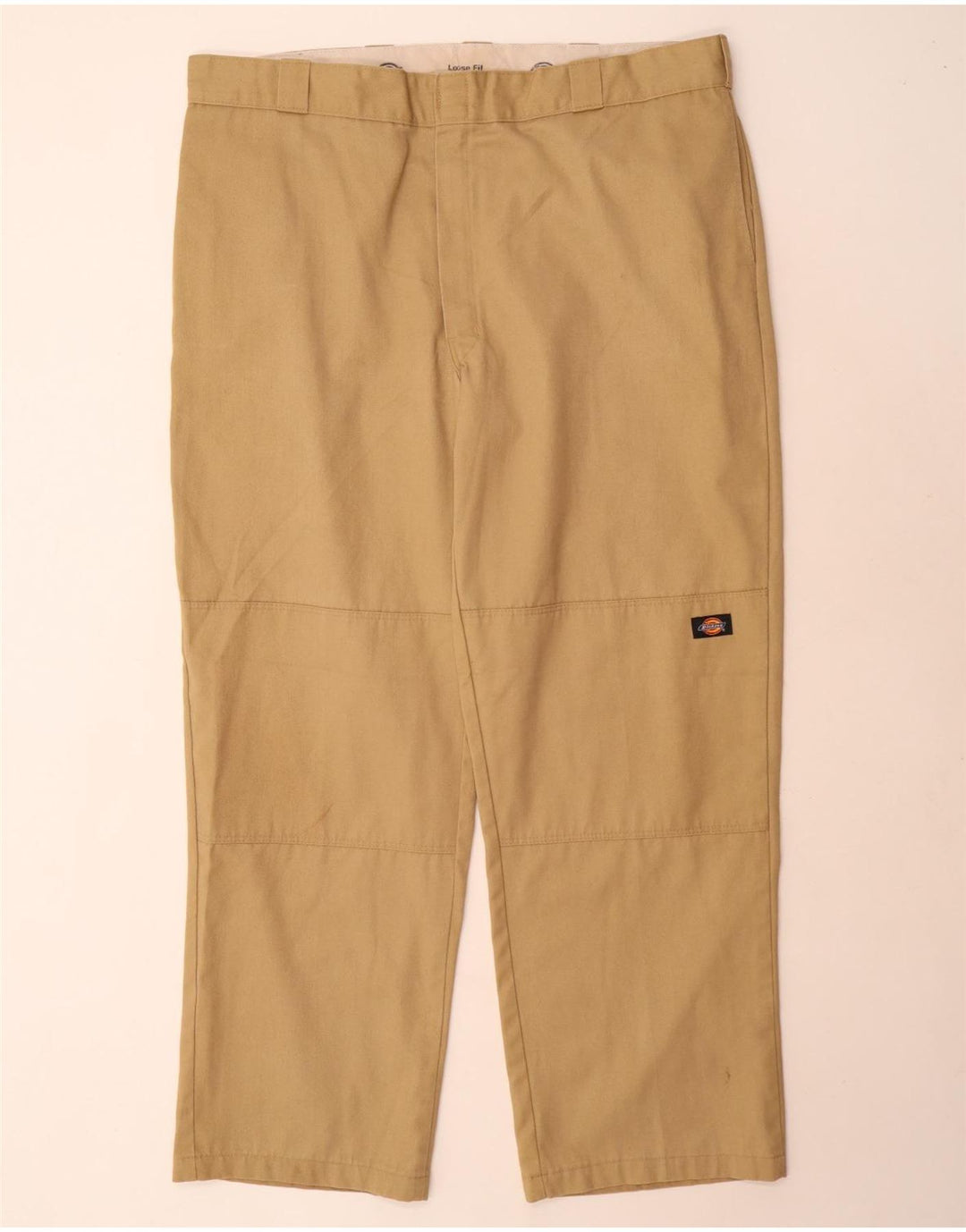 Dickies Pantalones cargo holgados para hombre W42 L32 Poliéster beige