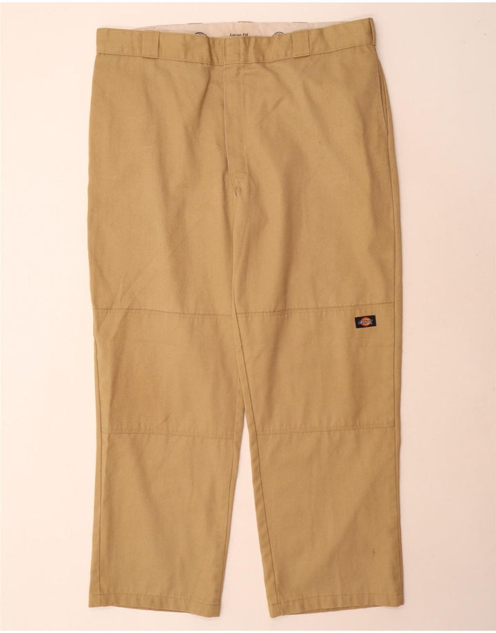Dickies Pantalones cargo holgados para hombre W42 L32 Poliéster beige