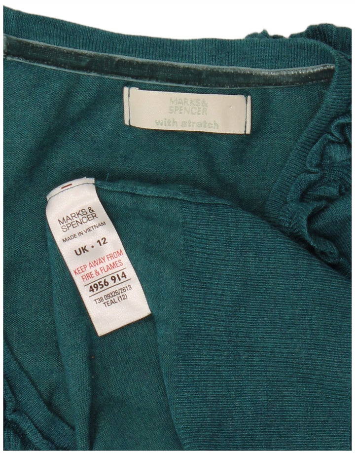 Marks & Spencer - Cárdigan corto para mujer, talla 40, color verde medio