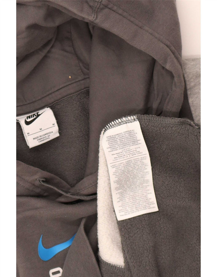 Nike Hombre Sudadera Con Capucha Jersey De Algodón Color Block Gris Medio