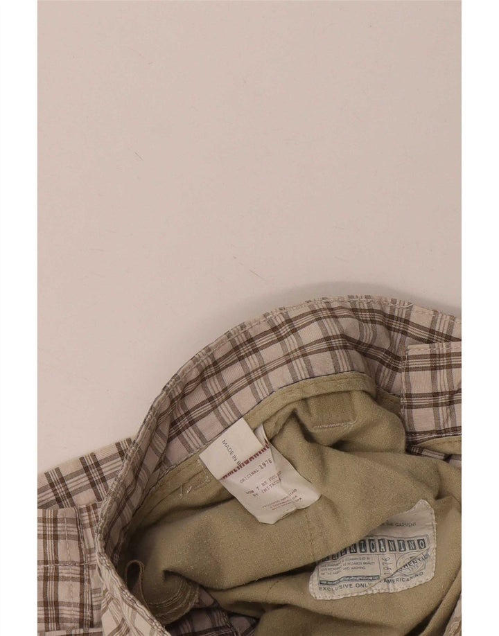 Pantalones cortos tipo cargo Americanino para hombre W34 Large Beige Check