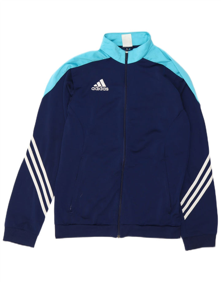 ADIDAS Hombre Chándal Top Chaqueta Pequeña Azul Marino Colorblock Poliéster
