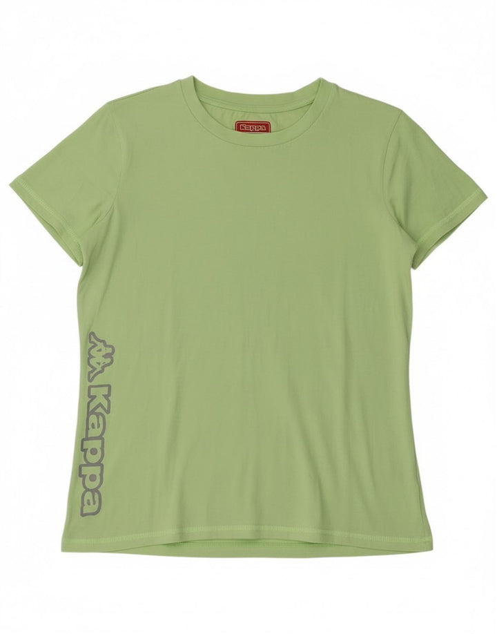 Kappa Camiseta gráfica para mujer Top UK 44 Grande Algodón verde