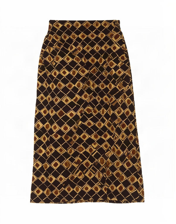 Falda larga para mujer St. Bernard UK 12 Medium W28 Poliamida geométrica negra