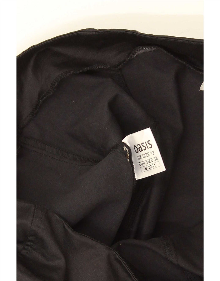 Oasis Top corto sin tirantes para mujer UK 42 Algodón negro mediano