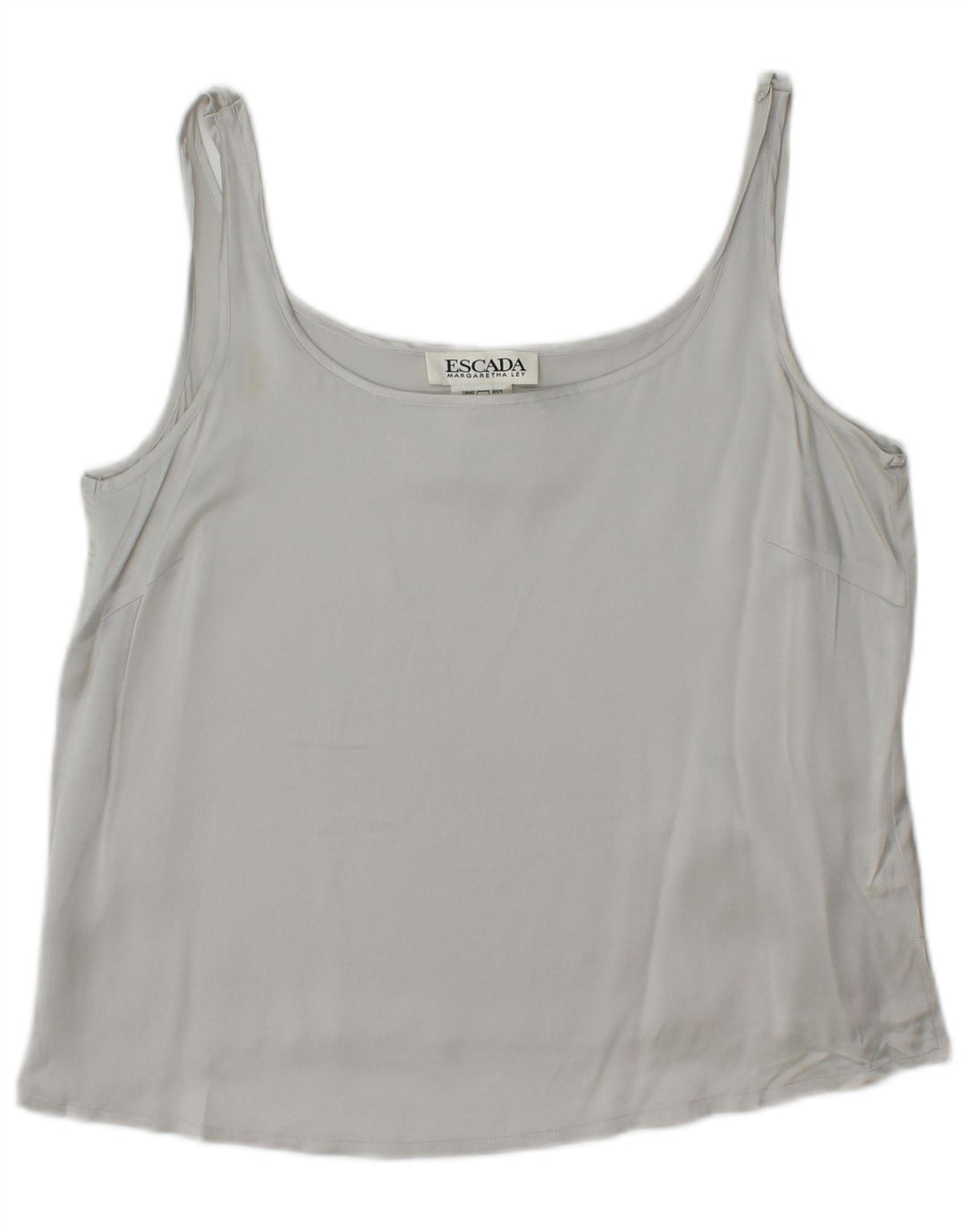 Top De Chaleco Mujer Escada IT 42 Seda Gris Medio