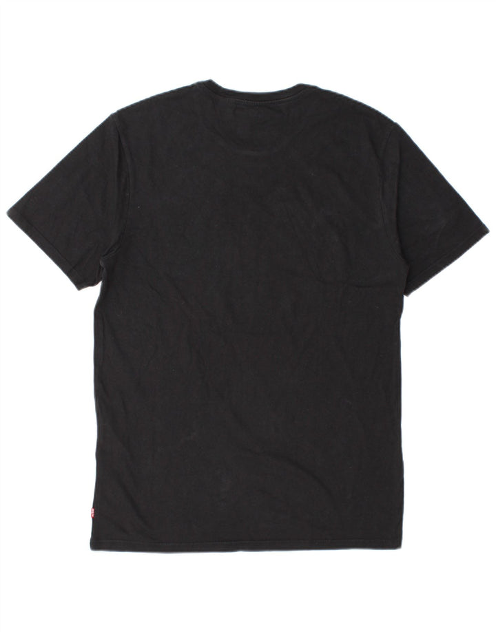 Levi's Camiseta gráfica para hombre Top Small Black Cotton