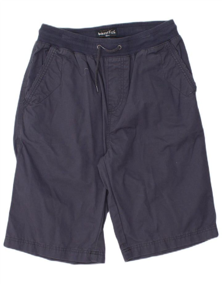 Weird Fish Pantalones cortos deportivos para hombre, tamaño mediano, azul marino