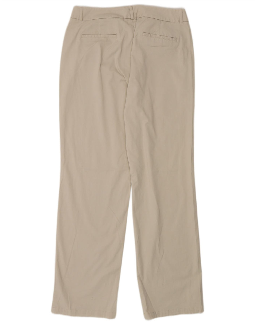 DOCKERS Pantalones casuales rectos para mujer US 12 grande W30 L30 algodón beige