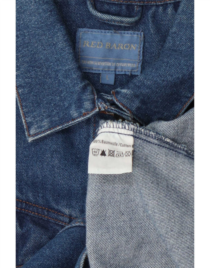 Red Baron Chaqueta vaquera para mujer UK 46 Algodón azul grande