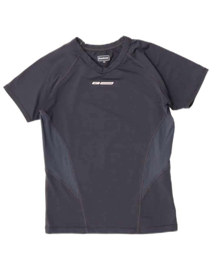 Reebok Camiseta para niño Top 11-12 años Gris Colorblock Poliéster