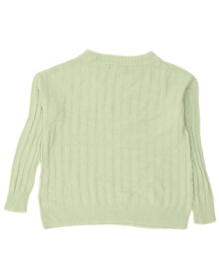 Marks & Spencer Suéter tipo jersey de gran tamaño con cuello barco para mujer UK 10 Small Green