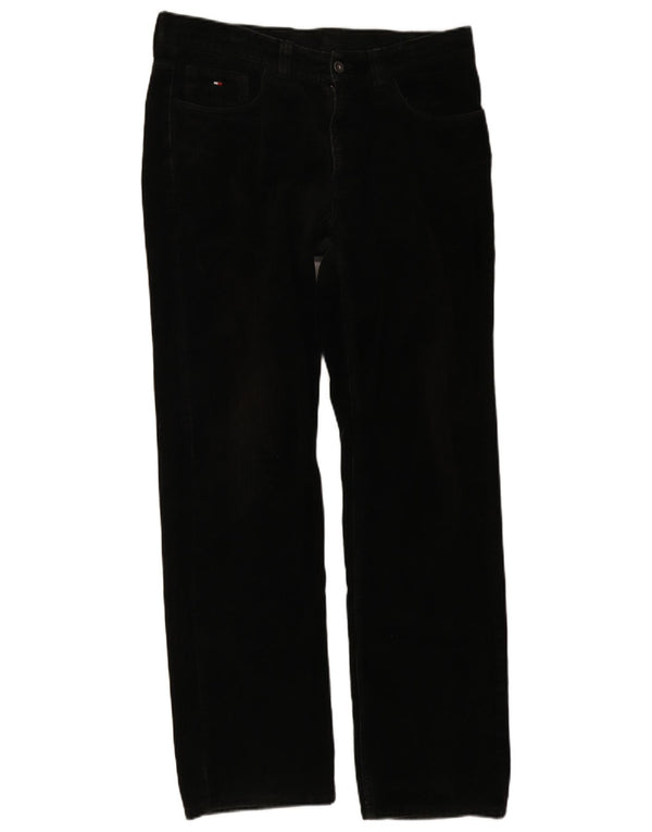 Tommy Hilfiger Pantalones rectos de pana para hombre W34 L34 Algodón negro