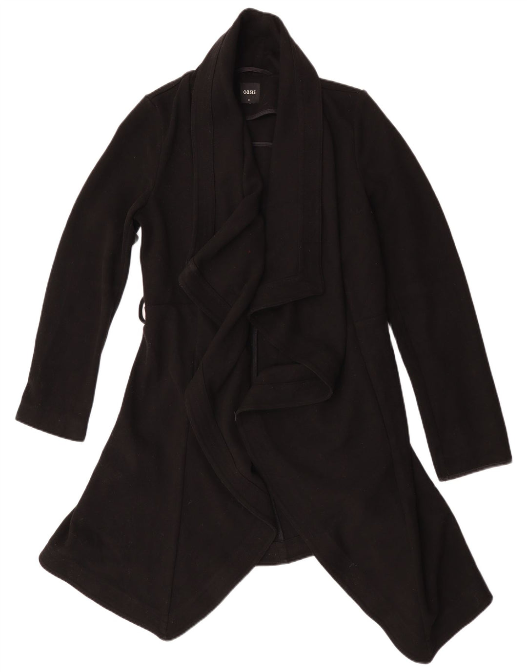 Abrigo abierto Oasis para mujer UK 10 Small Poliéster negro