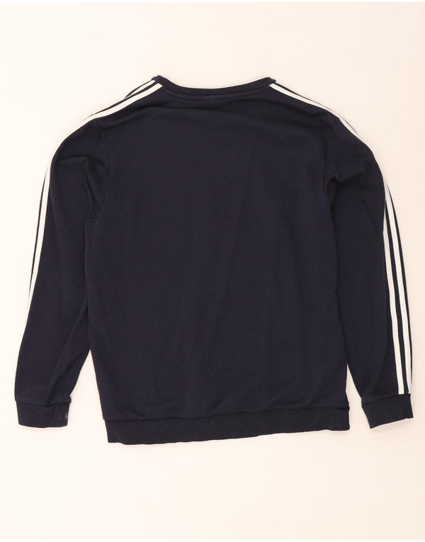 Adidas Mens Sweatshirt Jumper Large Navy Blue Cotton