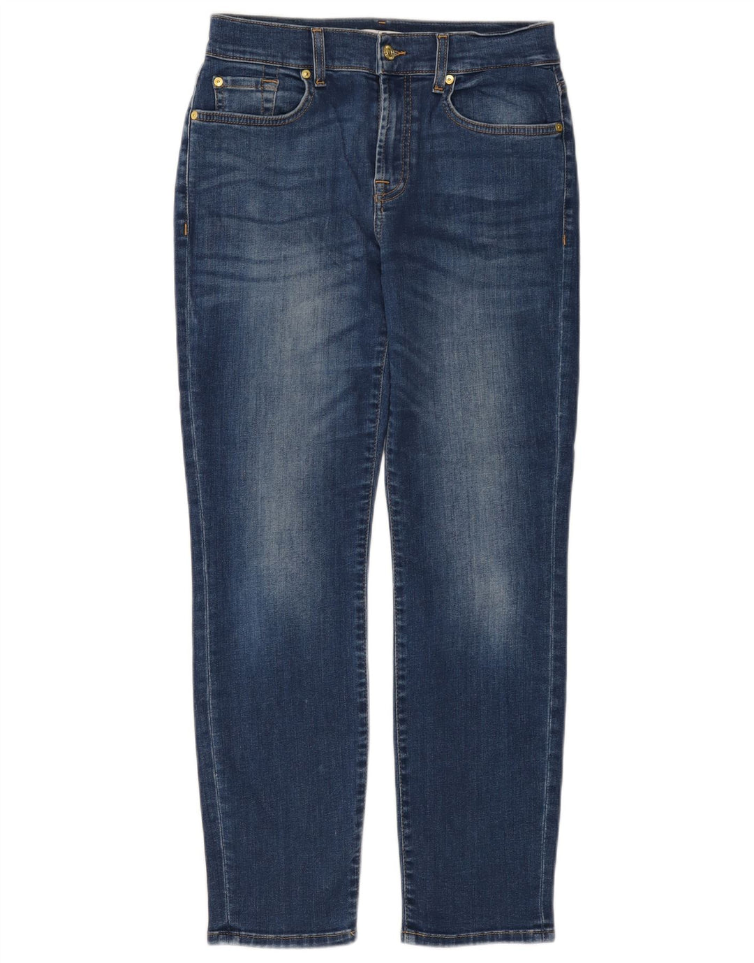 7 FOR ALL MANKIND Vaqueros ajustados para mujer W26 L28 Algodón azul