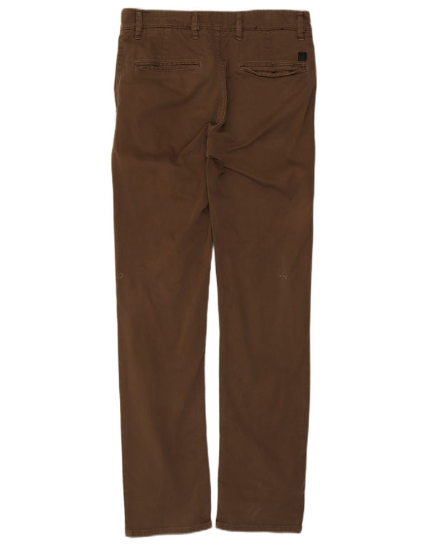 Hugo Boss Hombre Pantalón chino slim fit W30 L32 Algodón marrón