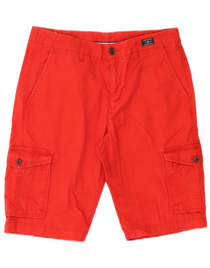 Tommy Hilfiger Shorts Cargo para Hombre W31 Algodón Rojo Medio