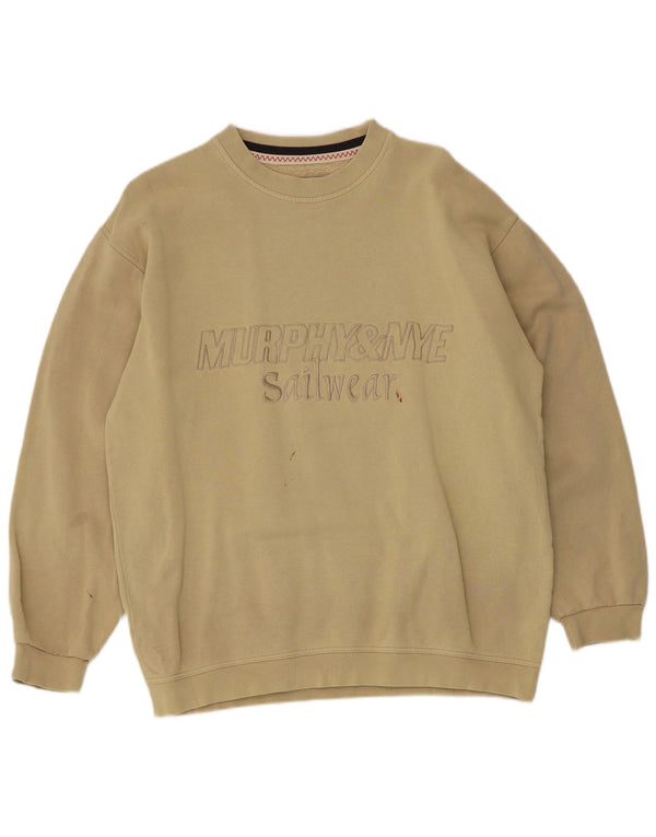Murphy & Nye Hombre Sudadera Gráfica Jersey De Algodón Caqui Mediano