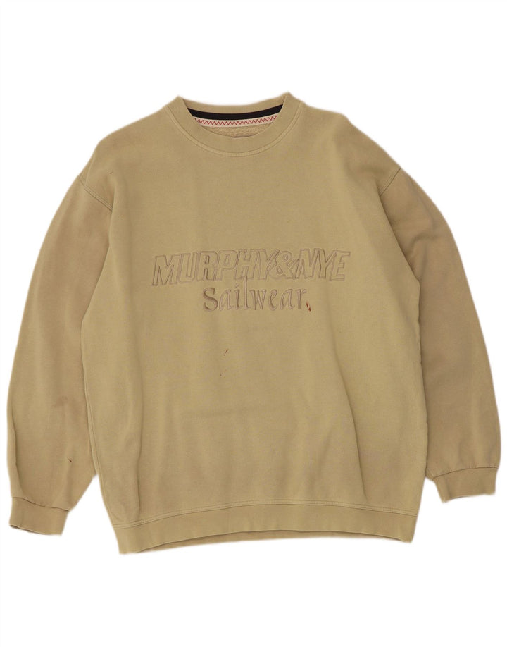 Murphy & Nye Hombre Sudadera Gráfica Jersey De Algodón Caqui Mediano