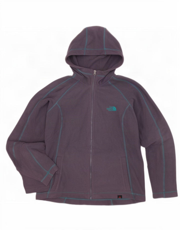 The North Face Chaqueta polar con capucha para mujer UK 44 Poliéster morado mediano