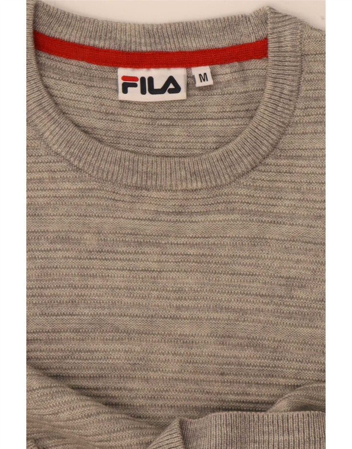 Fila Hombre Crew Neck Jumper Sweater Gris Medio Moteado