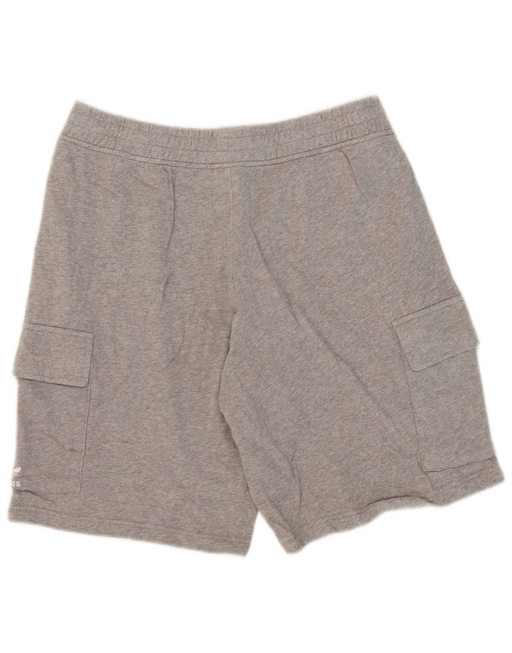 Adidas Mens Cargo Sport Shorts Grande Gris Algodón