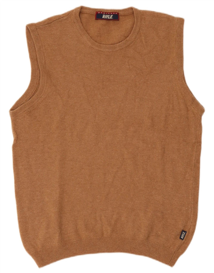 Rifle Mujer Heritage Vest Camiseta sin mangas UK 12 Lana marrón medio