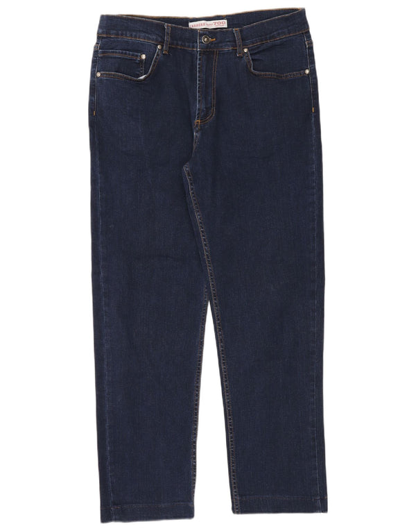 Carrera Mens 700 Regular Straight Jeans W34 L30 Algodón Azul Marino