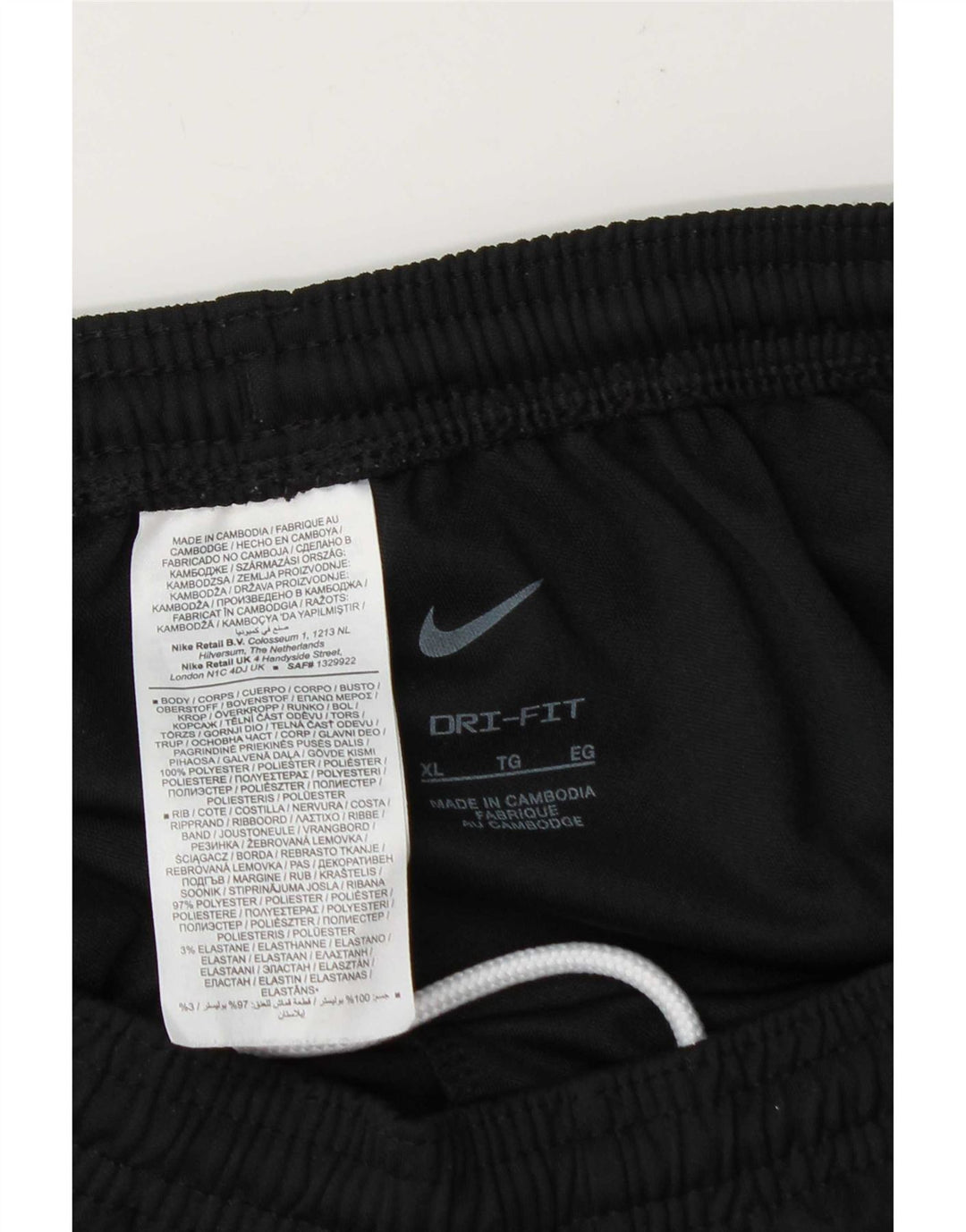 Nike Dri Fit - Pantalón de chándal para hombre, talla XL, poliéster negro