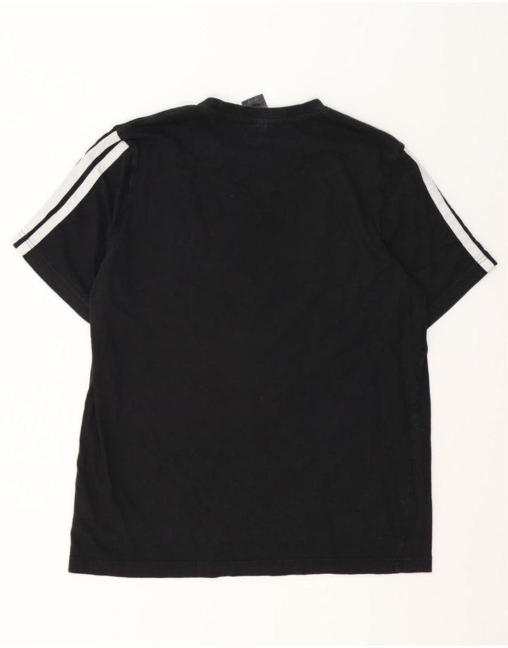 Adidas - Camiseta para hombre, talla grande, algodón negro