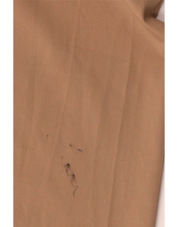 Zara Mujer Pantalón Chino De Pierna Ancha Mediano W28 L30 Marrón Poliéster