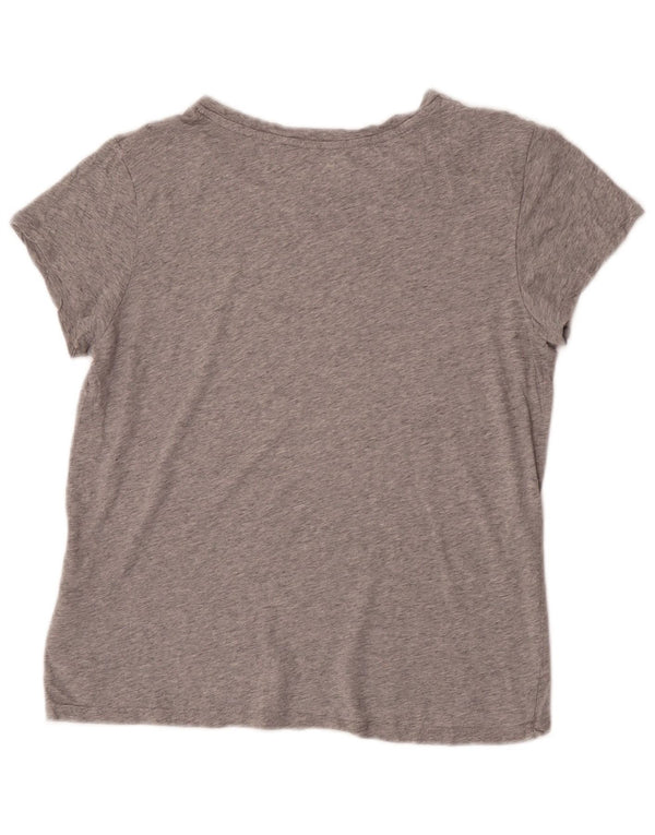Levi's Camiseta gráfica para mujer Top UK 44 Algodón moteado gris medio