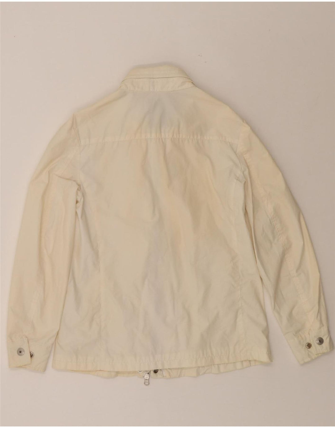 SERGIO TACCHINI Womens Hooded Utility Jacket IT 44 Medium Off White Vintage Sergio Tacchini and Second-Hand Sergio Tacchini from Messina Hembry 