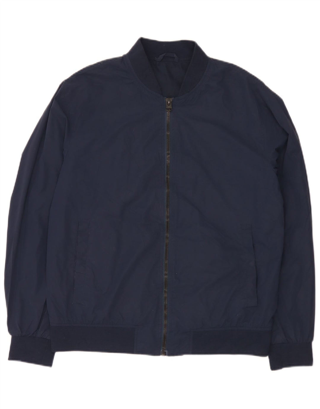 Zara Chaqueta Bomber para Hombre UK 40 Grande Poliéster Azul Marino