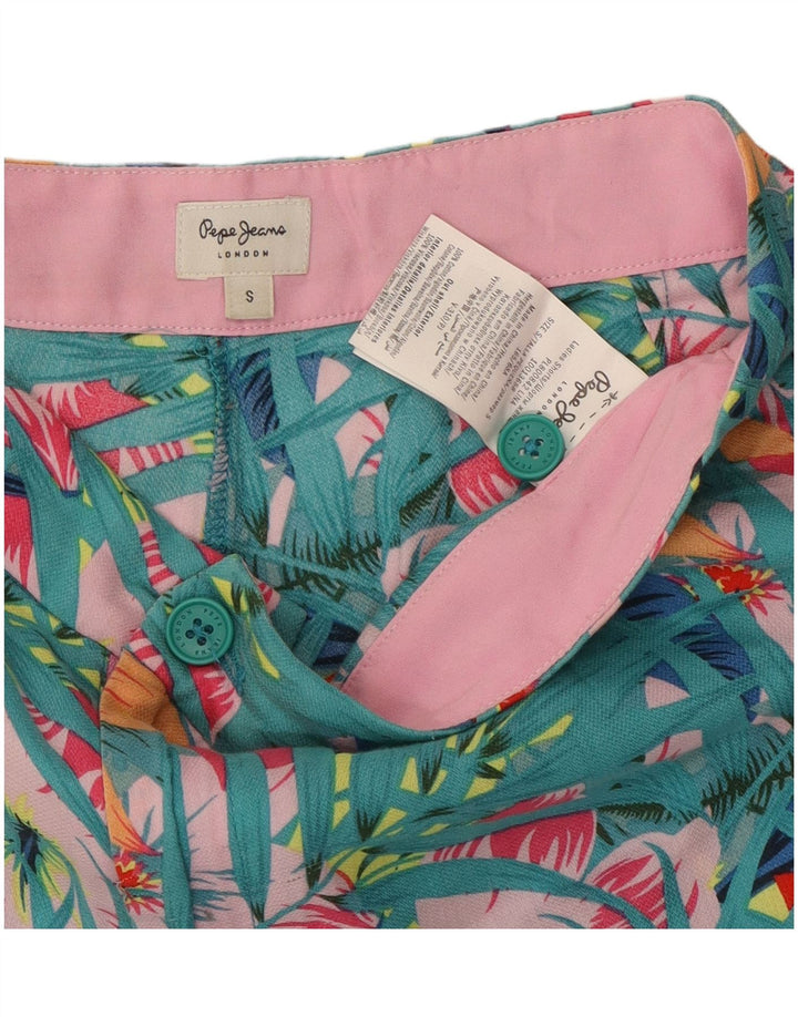 PEPE Jeans Hot Pants Mujer Small W27 Algodón Floral Multicolor