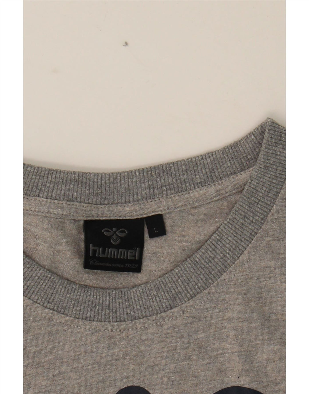 HUMMEL Mens Graphic T-Shirt Top Large Grey Cotton Vintage Hummel and Second-Hand Hummel from Messina Hembry 