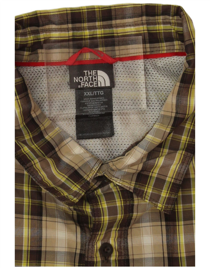 The North Face Camisa De Manga Corta Para Hombre 2XL Nylon A Cuadros Marrón