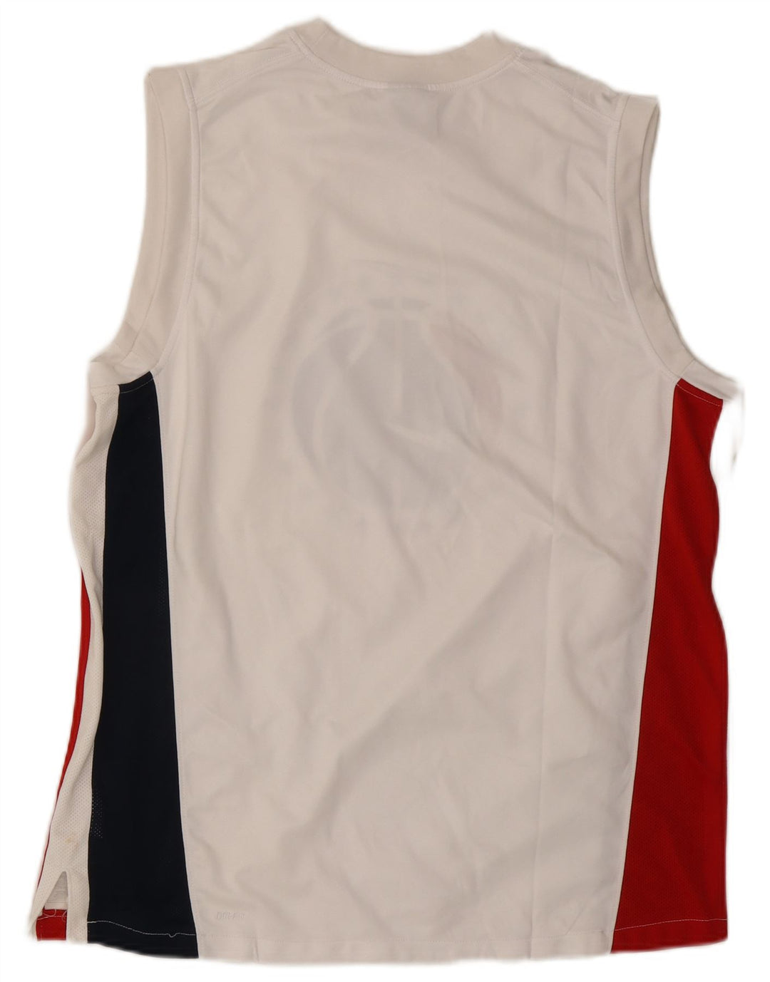 Camiseta sin mangas con gráfico Nike para hombre Poliéster con bloques de color blanco mediano