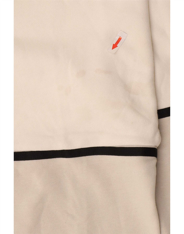 Nike Jersey con capucha y estampado gráfico de algodón en bloques de color blanco mediano