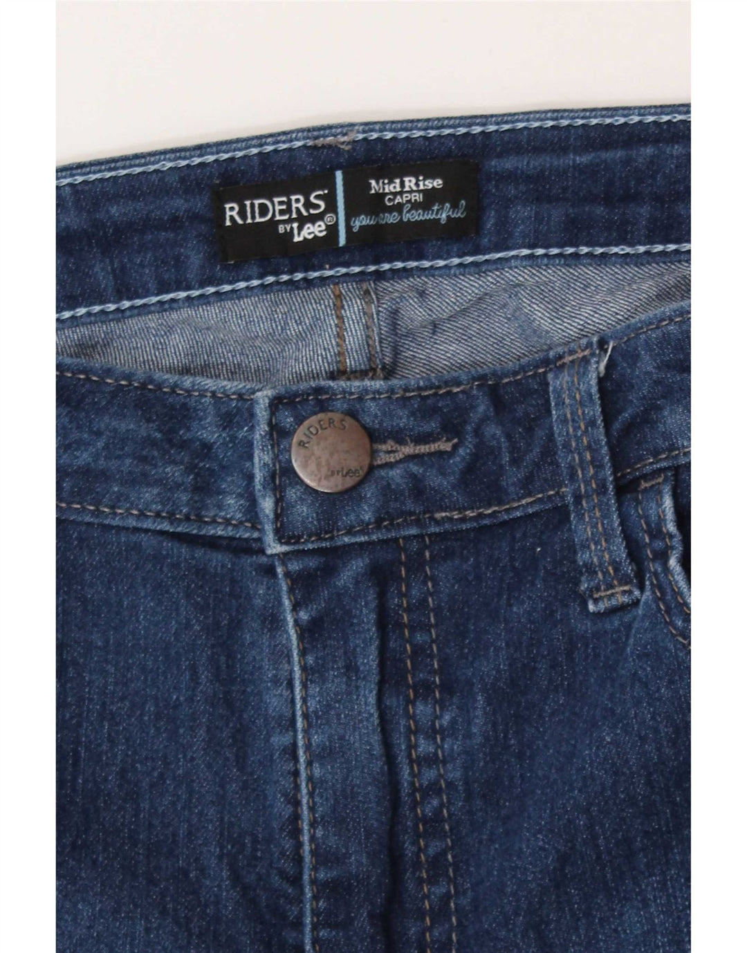 Vaqueros Capri De Tiro Medio Para Mujer Lee W32 L21 Azul