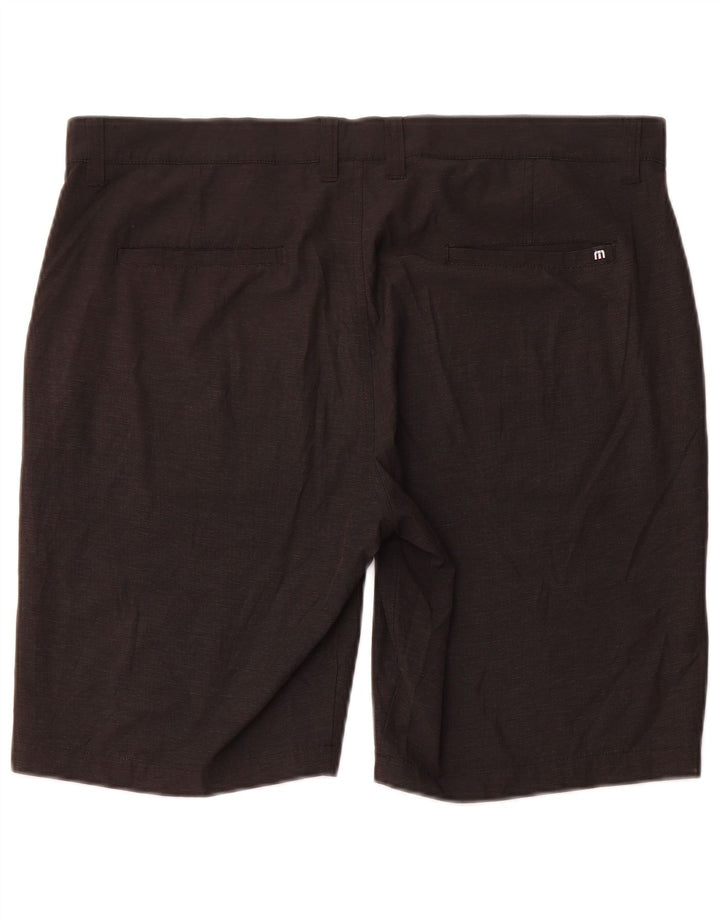 Travis Mathew Pantalones cortos chinos para hombre W38 XL Poliéster a rayas negras