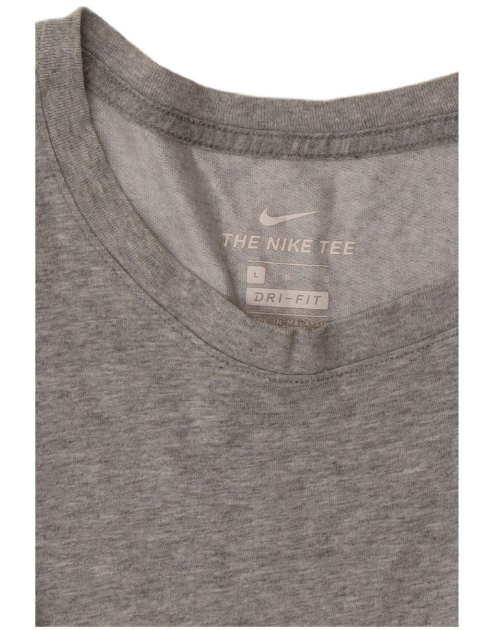 NIKE Camiseta Dri Fit para hombre, talla grande, gris